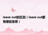 leave out的區(qū)別（leave out都有哪些意思）