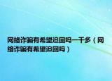 網(wǎng)絡(luò)詐騙有希望追回嗎一千多（網(wǎng)絡(luò)詐騙有希望追回嗎）