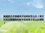 離婚男方不想要孩子撫養(yǎng)權(quán)怎么辦（男方在還沒離婚的時(shí)候不撫養(yǎng)孩子怎么處理呢）
