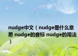 nudge中文（nudge是什么意思 nudge的音標(biāo) nudge的用法）