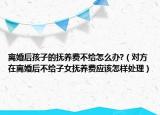 離婚后孩子的撫養(yǎng)費不給怎么辦?（對方在離婚后不給子女撫養(yǎng)費應該怎樣處理）