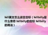 hill英文怎么讀音音標（hillbilly是什么意思 hillbilly的音標 hillbilly的用法）