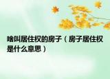 啥叫居住權(quán)的房子（房子居住權(quán)是什么意思）