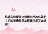 機(jī)動(dòng)車違反禁止標(biāo)線指示怎么處罰（機(jī)動(dòng)車違反禁止標(biāo)線指示怎么處罰）
