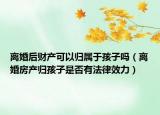 離婚后財(cái)產(chǎn)可以歸屬于孩子嗎（離婚房產(chǎn)歸孩子是否有法律效力）