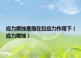應(yīng)力腐蝕是指在拉應(yīng)力作用下（應(yīng)力腐蝕）