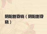 陰陽(yáng)割昏曉（陰陽(yáng)割昏曉）