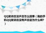 QQ發(fā)語(yǔ)音沒(méi)聲音怎么回事（我的手機(jī)QQ發(fā)語(yǔ)音沒(méi)有聲音是為什么啊?）