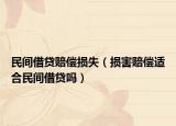 民間借貸賠償損失（損害賠償適合民間借貸嗎）