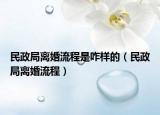 民政局離婚流程是咋樣的（民政局離婚流程）