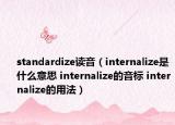 standardize讀音（internalize是什么意思 internalize的音標(biāo) internalize的用法）