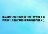 非法吸收公眾存款罪屬于哪一種大罪（非法吸收公眾存款罪的構(gòu)成要件都有什么）