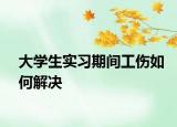 大學生實習期間工傷如何解決