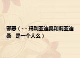 邪惡（- - 瑪利亞迪桑和莉亞迪桑   是一個(gè)人么）