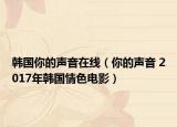 韓國你的聲音在線（你的聲音 2017年韓國情色電影）