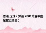陳浩 足球（郭浩 2001年生中國足球運(yùn)動員）