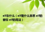 elf念什么（elf是什么意思 elf的音標(biāo) elf的用法）