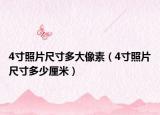 4寸照片尺寸多大像素（4寸照片尺寸多少厘米）