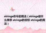 strings命令的用法（strings是什么意思 strings的音標(biāo) strings的用法）