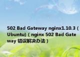 502 Bad Gateway nginx1.10.3 (Ubuntu)（nginx 502 Bad Gateway 錯誤解決辦法）