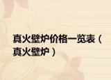 真火壁爐價格一覽表（真火壁爐）