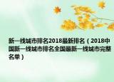 新一線城市排名2018最新排名（2018中國新一線城市排名全國最新一線城市完整名單）