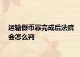 運輸假幣罪完成后法院會怎么判