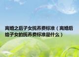 離婚之后子女撫養(yǎng)費(fèi)標(biāo)準(zhǔn)（離婚后給子女的撫養(yǎng)費(fèi)標(biāo)準(zhǔn)是什么）