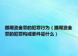 挪用資金罪的犯罪行為（挪用資金罪的犯罪構(gòu)成要件是什么）
