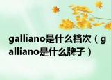galliano是什么檔次（galliano是什么牌子）