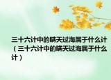 三十六計中的瞞天過海屬于什么計（三十六計中的瞞天過海屬于什么計）