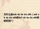 為什么是ask sb to do sth（ask sb to do sth和tell sb to do sth有啥區(qū)別?）