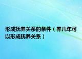 形成撫養(yǎng)關(guān)系的條件（養(yǎng)幾年可以形成撫養(yǎng)關(guān)系）