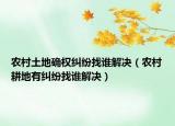 農(nóng)村土地確權(quán)糾紛找誰解決（農(nóng)村耕地有糾紛找誰解決）