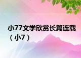 小77文學(xué)欣賞長篇連載（小7）