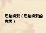 思緒紛繁（思緒紛繁的意思）