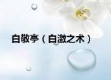 白敬亭（白激之術(shù)）