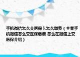 手機微信怎么交醫(yī)?？ㄔ趺蠢U費（蘋果手機微信怎么交醫(yī)保繳費 怎么在微信上交醫(yī)保介紹）