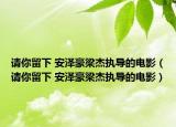 請你留下 安澤豪梁杰執(zhí)導(dǎo)的電影（請你留下 安澤豪梁杰執(zhí)導(dǎo)的電影）