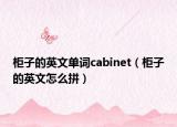 柜子的英文單詞cabinet（柜子的英文怎么拼）