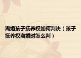 離婚孩子撫養(yǎng)權(quán)如何判決（孩子撫養(yǎng)權(quán)離婚時(shí)怎么判）