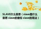 SLAVE什么意思（slave是什么意思 slave的音標(biāo) slave的用法）