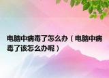 電腦中病毒了怎么辦（電腦中病毒了該怎么辦呢）