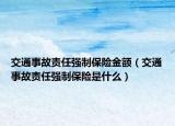 交通事故責(zé)任強(qiáng)制保險(xiǎn)金額（交通事故責(zé)任強(qiáng)制保險(xiǎn)是什么）