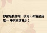 你曾是我的唯一歌詞（你曾是我唯一 海鑌原創(chuàng)音樂）