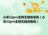 小米12pro支持無線快充嗎（小米12pro支持無線充電嗎）