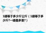 1磅等于多少斤公斤（1磅等于多少斤?一磅是多重?）