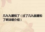 幾九九暖和了（過了幾九就暖和了啊詳細(xì)介紹）