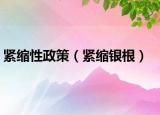 緊縮性政策（緊縮銀根）