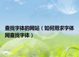 查找字體的網(wǎng)站（如何用求字體網(wǎng)查找字體）